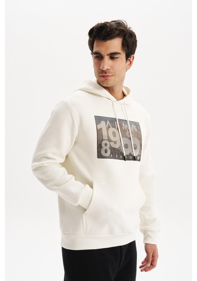 AR-MA Arma Erkek Kapüşonlu Kanguru Cepli 3 İplik Baskılı Şardonlu Regular Fit Sweatshirt K30254628702 Ekru AR-MA Arma Erkek Kapüşonlu Kanguru Cepli 3 İplik Baskılı Şardonlu Regular Fit Sweatshirt K30254628702 Ekru