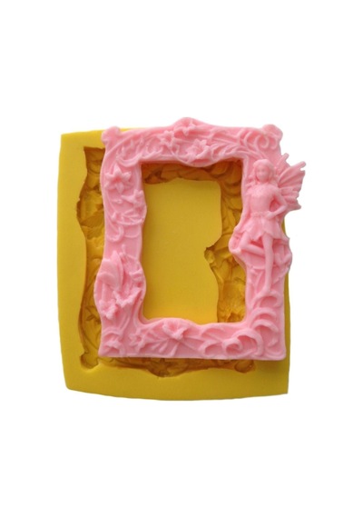 Peri Kızı Figürlü Dikdörtgen Şekilli Silikon Pasta Ve Seker Hamuru Kalibi 8x9x1 Cm 6