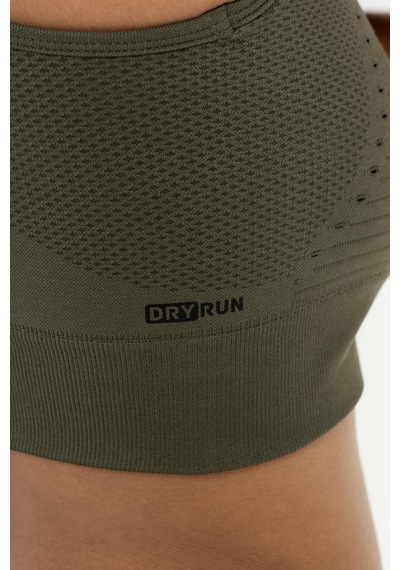 Maraton Active Slimfit Kadın Atlet Yaka Kolsuz Koşu Haki Bra 813090-haki Haki