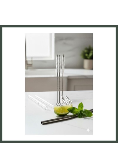 Bezos 3 Lü Paslanmaz Çelik Pipet Temizleme Fırçası Seti Nhr