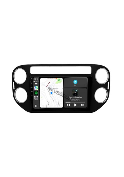 Volkswagen Tıguan 2012-16 9" Siyah Uyumlu Androıd Multimedya Gerçek 2/32 Kablosuz Carplay Geri Görüş Kameralı 9"