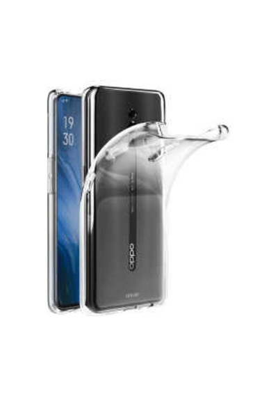 Oppo Uyumlu Reno Kılıf Zore Süper Silikon Kapak-Renksiz