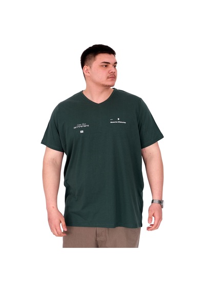 Mode Xl Büyük Beden Erkek T-shirt V Yaka Memorıes U24055 Nefti Nefti