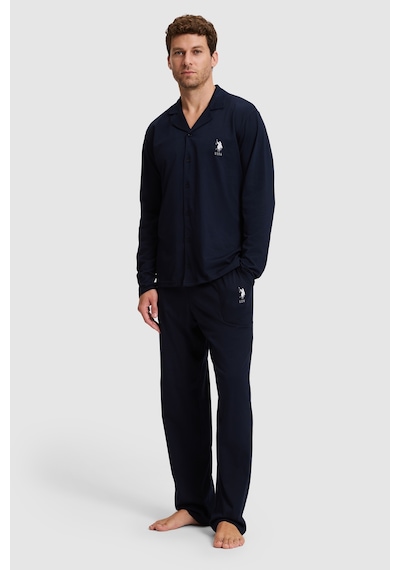 U.S. Polo Assn. Erkek Lacivert Pijama Takımı 50333265 Vr033