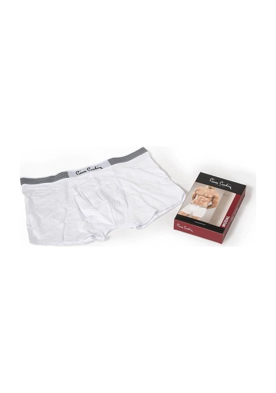 Pierre Cardin Erkek Stretch Boxer Tekli Beyaz