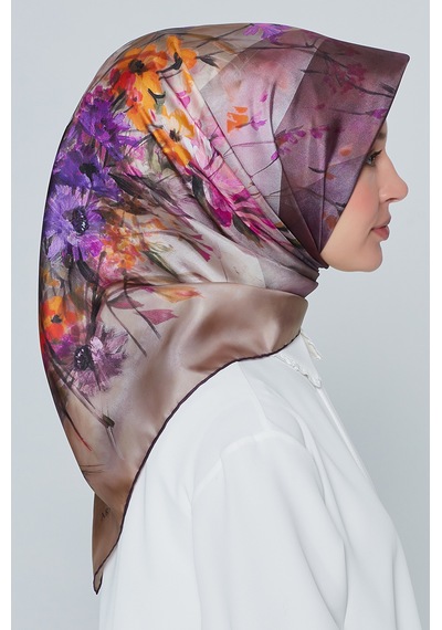 Armine İpek Eşarp 7915d Twill Nostalji -32