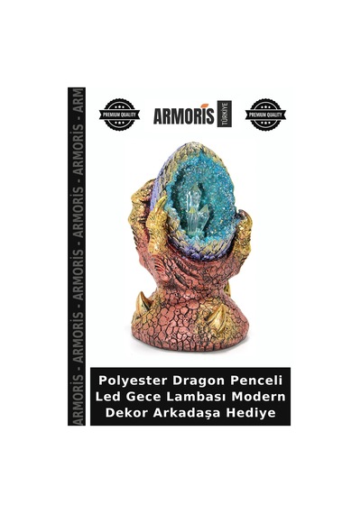 Polyester Dragon Penceli Led Gece Lambası Modern Dekor Arkadaşa Hediye