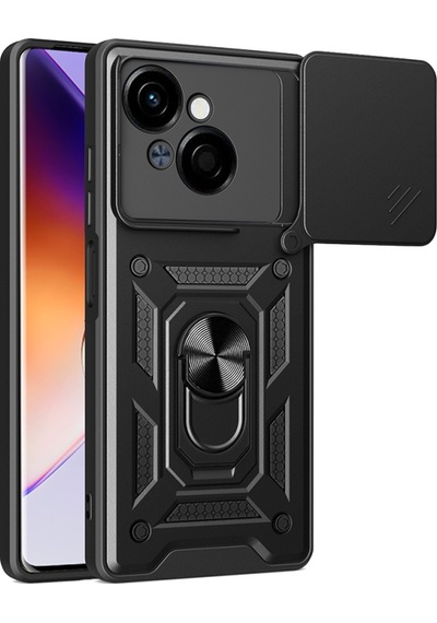 Nihcase Tecno Spark Go 1 2025 Kılıf Magnetik Standlı Kamera Korumalı Slide Sürgülü Cover Kapak