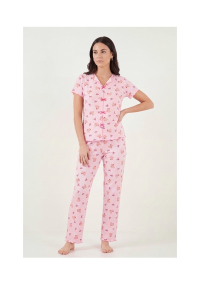 Lela Bayan Pijama Takımı 65770836 Pembe