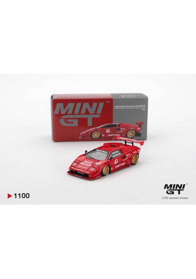 Mini Gt 1100 1/64 Lamborghini Countach Lb-works Red