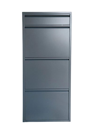 3+1 Raflı Metal Ayakkabı Dolabı Antrasit Kapı Önü Ayakkabılık 3+1 Raflı Metal Ayakkabı Dolabı Antrasit Kapı Önü Ayakkabılık
