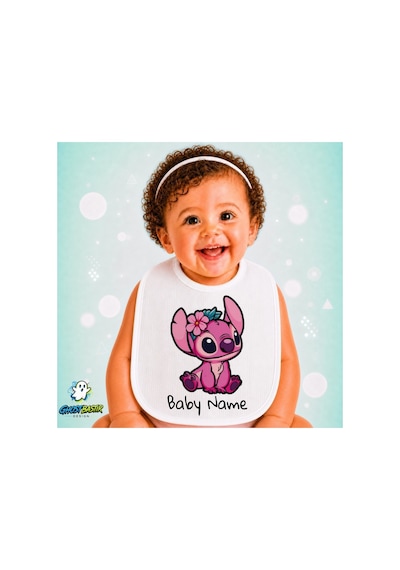 Kişiye Özel Angel Keten Bebek Mama Önlüğü Yumuşak - Emici - Yıkanabilir - Özel Tasarım P067 Çok Renkli