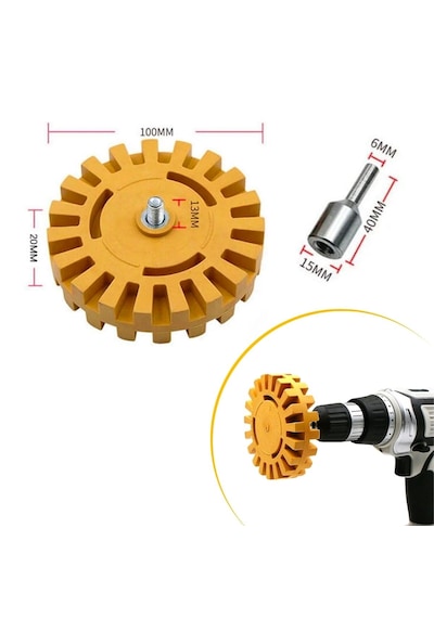 Petinka Kauçuk Oto Leke Temizleyici Silgi 10 Cm 2 Cm