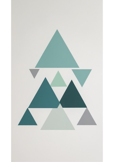 Bohem Tablo Soyut Üçgenler, Geometrik, Soyut Üçgenler Bohem Duvar Sanatı Çerçevesiz Tablo Poster