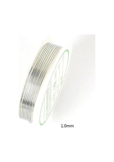 1.0 Mm Boncuk Dizme Teli El Yapımı Stil Ve Şekillendirme Teli Dıy Takı Ve Mücevher Teli Gümüş Renk Silver Tel