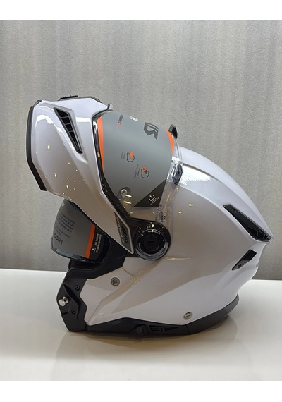Axxıs Kask Fu409sv Ghostfıghter Sv Solıd A0 Parlak Beyaz