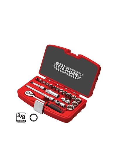 Ceta Form 20 Parça 3/8” 6 Köşe Lokma Takımı C10-20PH2