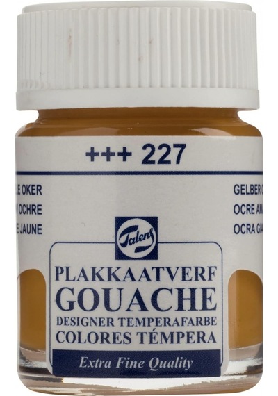 Gouache Jar 16ml Guaj Boya Yellow Ochre / 227 No Color