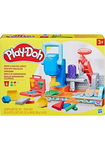 F9141 Play-doh Renkli El Aletleri Tezgahı Oyun Seti +3 Yaş Fabbatoys Eğlence Renkli