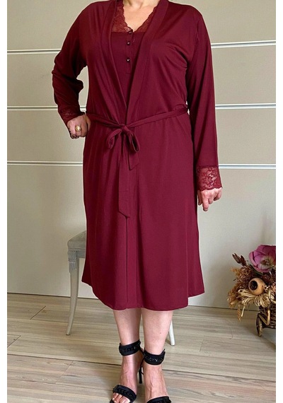 Miss Claire Kadın Bordo 91-535 Lohusa Sabahlik