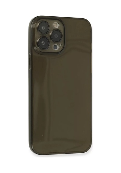 Newface Apple İphone 13 Pro Max Kılıf Fly Lens Silikon - Siyah Kahverengi