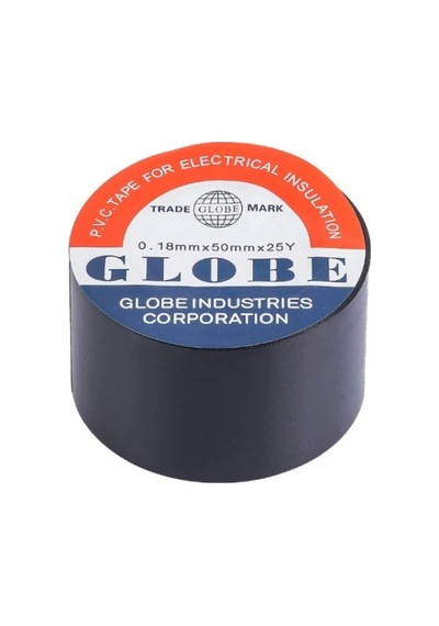 Globe Geniş 50mm İzole Elektrik Bant Siyah Ender