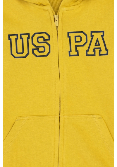 U.S. Polo Assn. Erkek Çocuk Fermuarlı Kapüşonlu Basic Sarı Sweatshirt 50293472-VR094 U.S. Polo Assn. Erkek Çocuk Fermuarlı Kapüşonlu Basic Sarı Sweatshirt 50293472-VR094