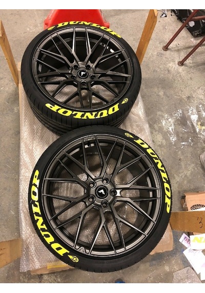 Lastik Yazısı 8Xli Dunlop Sarı 1.Sınıf Kalite Solmaz Stıker