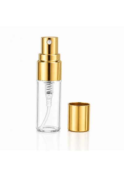 50 Adet Boş Cam Parfüm Numune Şişe, 3 Ml, Vidalı, Şeffaf, Metal Kapaklı
