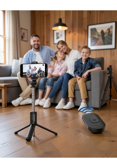 Kumandalı Tripod Telefon Tutucu 360 Derece Dönebilen Uuczselfieçubuğu3