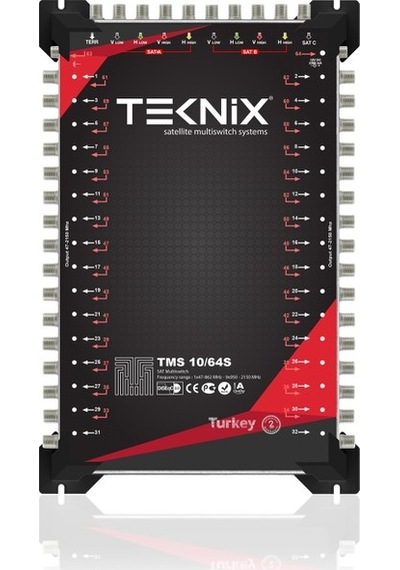 10x64 Sonlu Uydu Dağıtım Santrali Teknoline Multiswitch