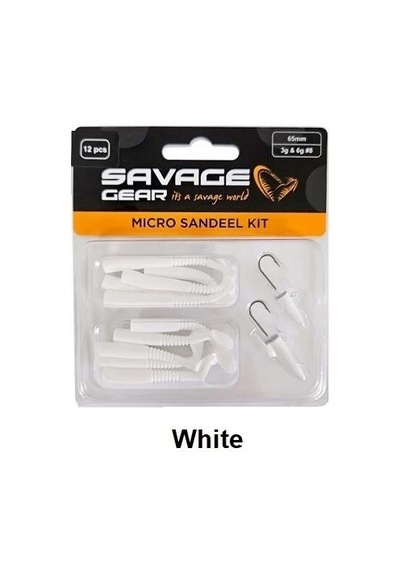 Savage Gear Lrf Micro Sandeel Kit 12 Adet White