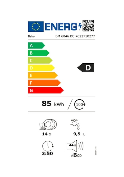 Beko BM 6046 BC 6 Programlı 14 Kişilik Bulaşık Makinesi