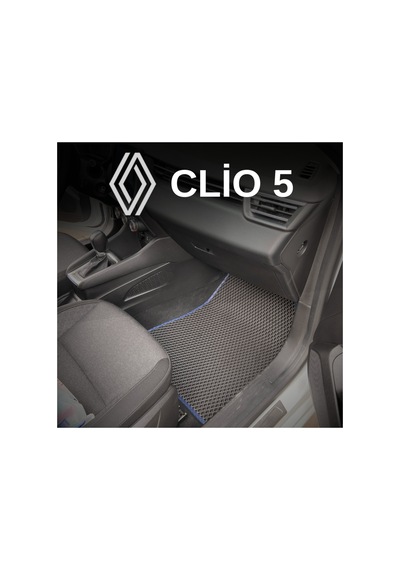 Renault Clio5 2019 Ve Sonrası Araca Özel Yeni Nesil Akıllı Oto Paspas Siyah Siyah