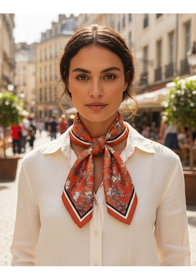 Orange Blossom Desen 70 70cm Bandana/fular Çok Renkli