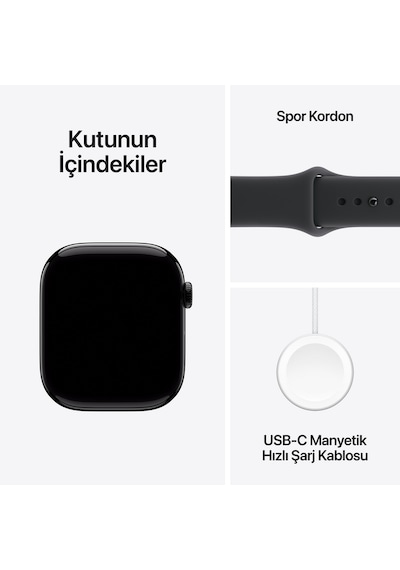 Apple Uyumlu MF834TU/A Watch Series 11 GPS + Cellular 42 MM Alüminyum Kasa S/M Akıllı Saat (Apple Uyumlu Türkiye Garantili)