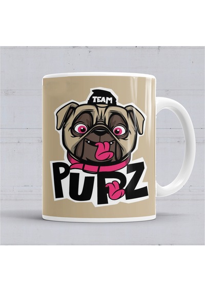 Kukla Köpek Pupz Pug Kupa Bardak Porselen Karışık