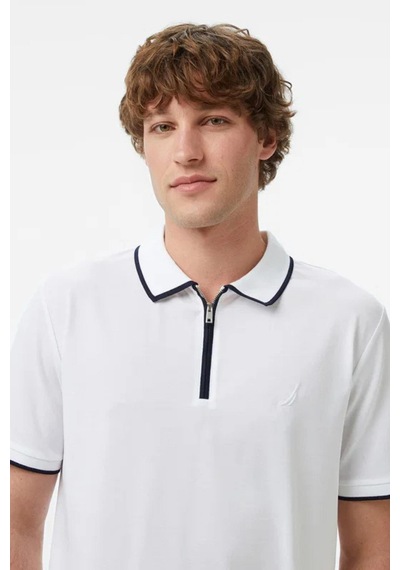 Nautica Erkek Beyaz Regular Fit Polo Yaka T-shirt-14587