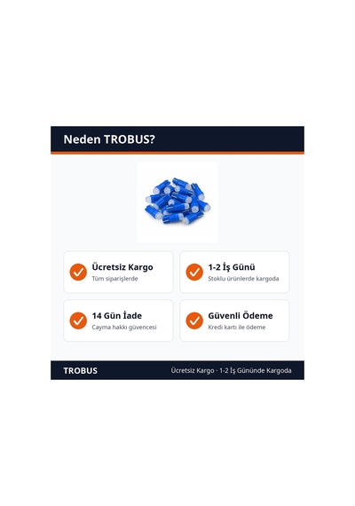 Trobus T5 Gösterge Ledi Ultra Parlak Mavi 20 Adetlik Araç İçi Ampul Seti