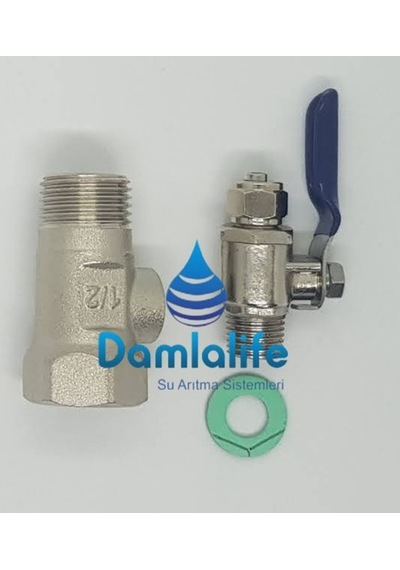 Su Arıtma 1/2 Hat Alma Bağlantı Aparatı Ve 1/4 Vana