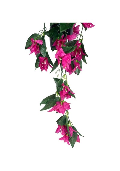 Yapay Çiçek Saksıda Sarkan Begonvil Fuşya 3 Dal Bodrum Çiçeği 60*23cm