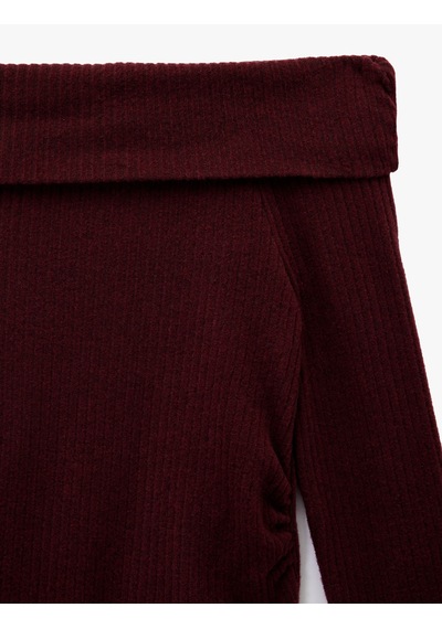 Koton Viskon Karışımlı Kaşkorse Omzu Açık Slim Fit Uzun Kollu Tişört Bordo 6wal10196ık Bordo Koton Viskon Karışımlı Kaşkorse Omzu Açık Slim Fit Uzun Kollu Tişört Bordo 6wal10196ık Bordo