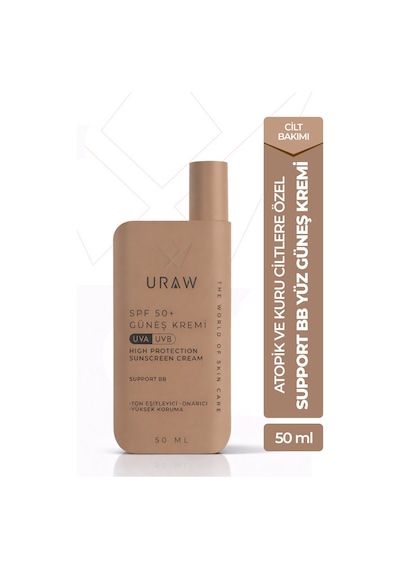 Uraw Support BB Koruyucu Yüz Güneş Kremi SPF50+ 50 ML