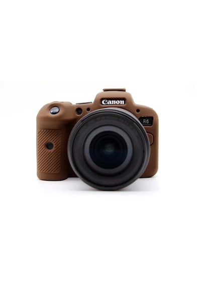 Mettzchrom Canon Eos R6 Mark Iıı Uyumlu Silikon Koruyucu Kılıf Kahverengi