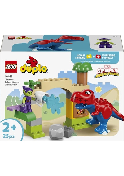 LEGO® DUPLO®│Marvel Dinozor Spidey-Rex, Yeşil Goblin’e Karşı 10463 -2 Yaş ve Üzeri Çocuklar için Yaratıcı Oyuncak Yapım Seti (25P)