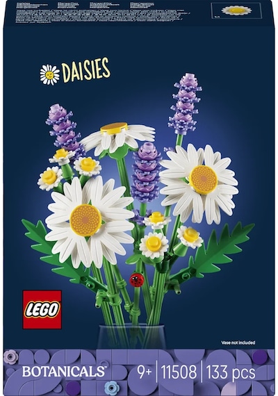 LEGO® Botanicals Papatyalar 11508 - 9 Yas ve Üzeri Çocuklar için 3 Büyük Papatya Içeren Yaratici Oyuncak Yapim Seti (133 Parça)