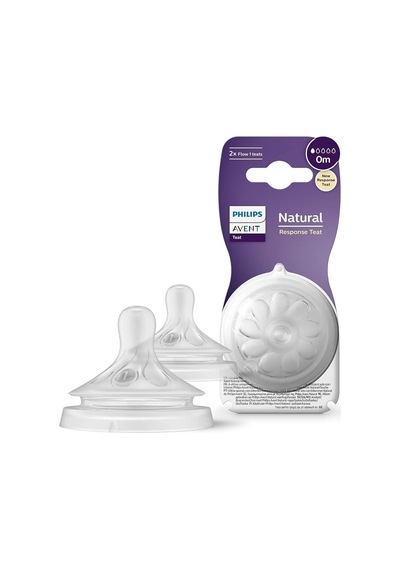Philips Avent Natural Response 2'li Biberon Emziği, 1 Numara, 0 Ay+
