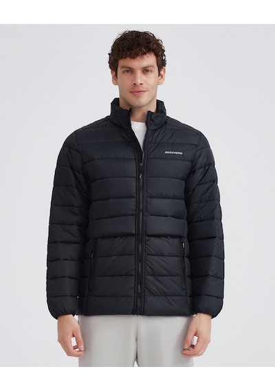 Skechers M Outerwear Padded Jacket Erkek Siyah Mont S231242-001 Siyah