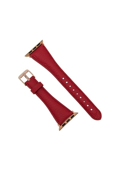 Bouletta Watch Uyumlu Deri Kordon 42-44-45Mm Slim Erc2 Kırm