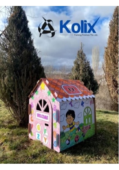 Kolix Büyük Boy Xxl Karton Boyama Evi Eğitici Ve Öğretici Oyun Evi Oyun Çadırı